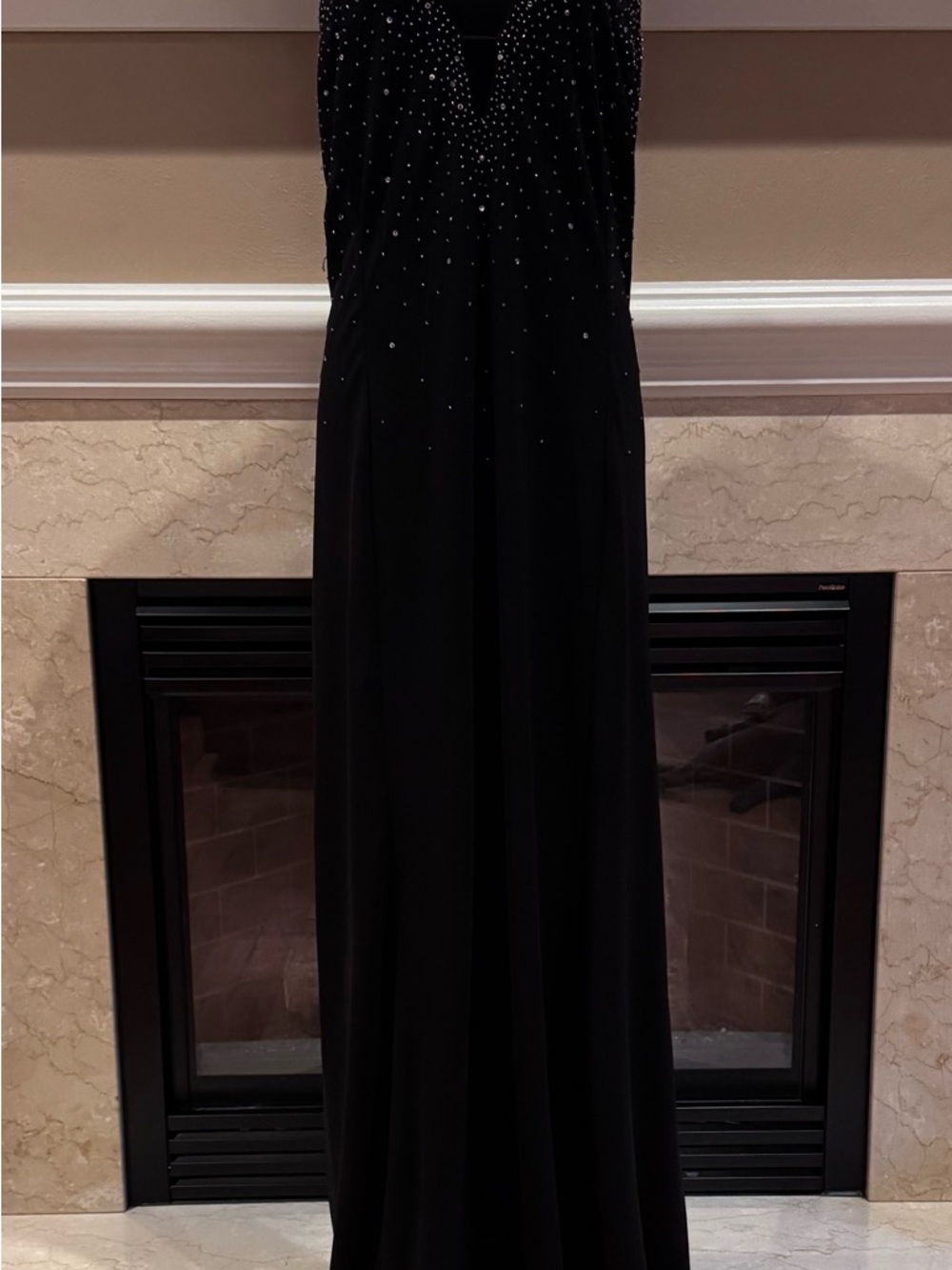 Niki Black Formal Dress with “Crystal” Beading